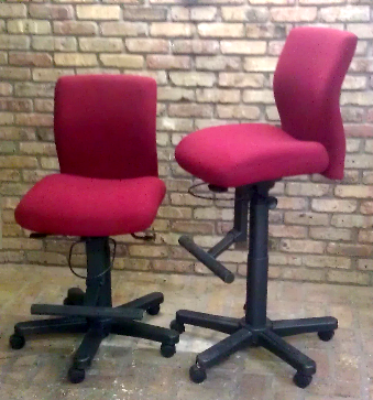 Bench Style Task Chair Armless Red - Right-Products.com